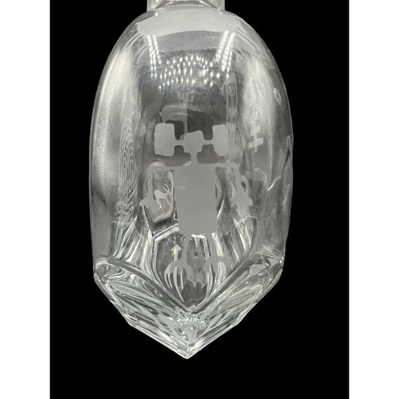 Bornioli Italian Decanter Southwestern Etching Petroglyphs Anasazi 6.5 x 9 x 3 i - Picture 3 of 6